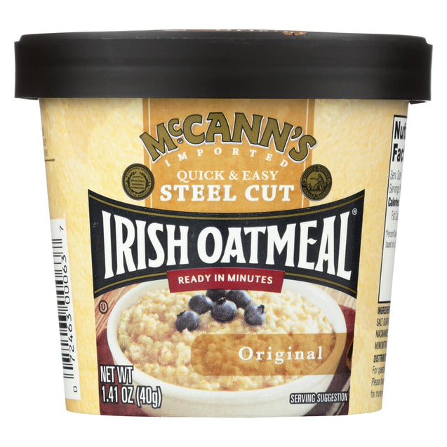 Mccann's Irish Oatmeal Instant Oatmeal Cup - Original - Case Of 12 - 1.41 Oz - RubertOrganics