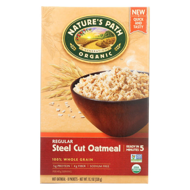 Nature's Path Oats - Organic - Steel Cut - Quick - Case Of 6 - 8-1.4 Oz - RubertOrganics