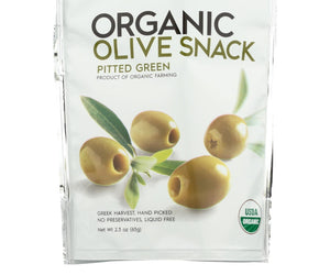 Gaea Olives - Organic - Green - Snack Pk - Case Of 8 - 2.3 Oz - RubertOrganics