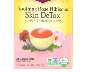 Yogi Tea - Organic - Soothing Rose Hibiscus Skin Detox - Case Of 6 - 16 Bag