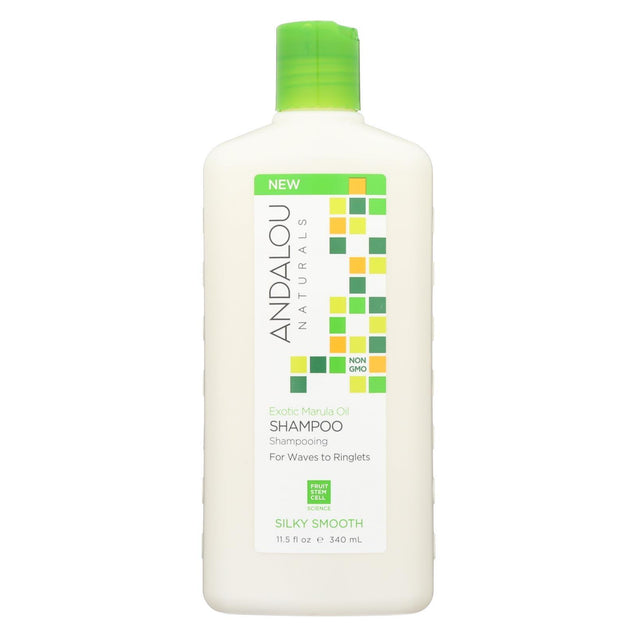 Andalou Naturals Silky Smooth Shampoo - Exotic Marula Oil - 11.5 Fl Oz - RubertOrganics