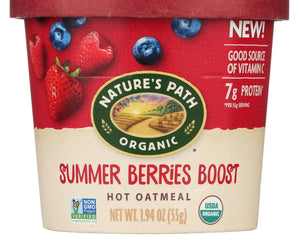 Nature's Path Organic Hot Oatmeal -summer Berries Boost - Case Of 12 - 1.94 Oz - RubertOrganics