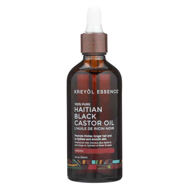 Kreyol Essence Castor Oil - Black - 100% Pure - 3.4 Fl Oz - RubertOrganics