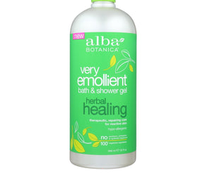 Alba Botanica - Very Emollient Bath And Shower Gel - Herbal Healing - 32 Fl Oz - RubertOrganics
