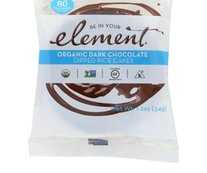 Element Rice Cake - Organic - Dark Chocolate - Case Of 8 - 1.2 Oz - RubertOrganics