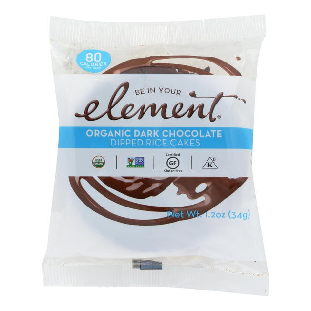 Element Rice Cake - Organic - Dark Chocolate - Case Of 8 - 1.2 Oz - RubertOrganics
