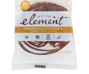 Element Rice Cake - Organic - Milk Chocolate - Case Of 8 - 1.2 Oz - RubertOrganics