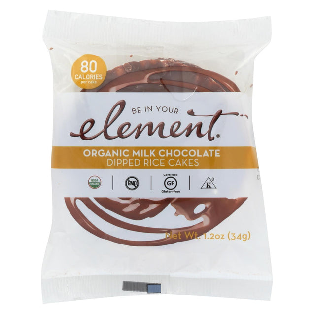 Element Rice Cake - Organic - Milk Chocolate - Case Of 8 - 1.2 Oz - RubertOrganics