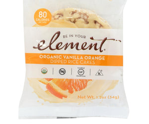 Element Rice Cake - Organic - Vanilla - Orange - Case Of 8 - 1.2 Oz - RubertOrganics
