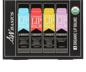 S.w. Basics - Lip Balm - Assorted - 4 Pack - 4 Count