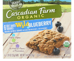 Cascadian Farm - Soft Baked Squares - Wild Blueberry - Case Of 8 - 6-1.24oz. - RubertOrganics