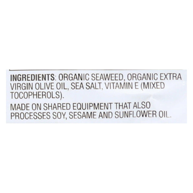 Gimme Seaweed Snacks Seaweed Snack - Organic - Extra Virgin Olive Oil - Case Of 12 - .17 Oz - RubertOrganics
