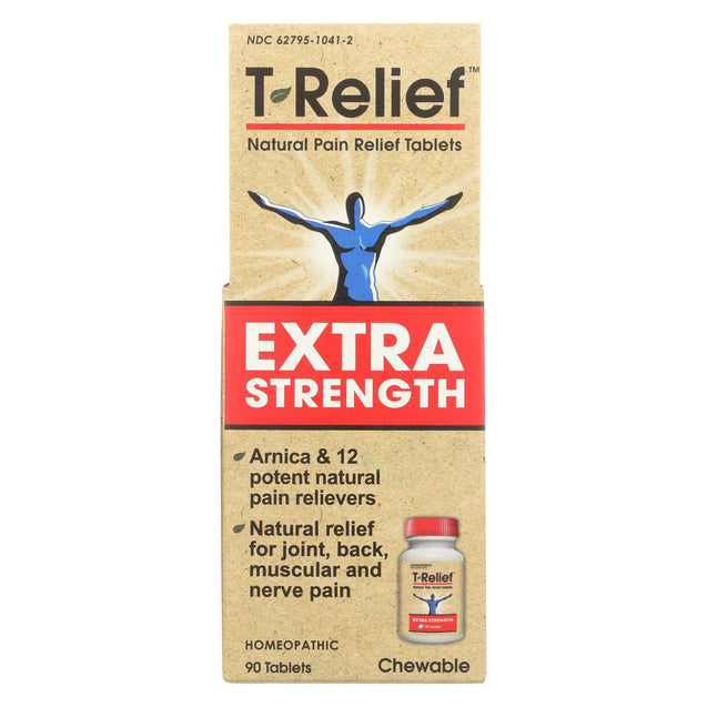 T-relief - Natural Pain Relief Tablets - Extra Strength - 90 Count