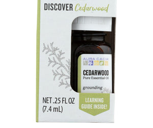 Aura Cacia - Discover Essential Oil - Cedarwood - Case Of 3-.25 Fl Oz. - RubertOrganics