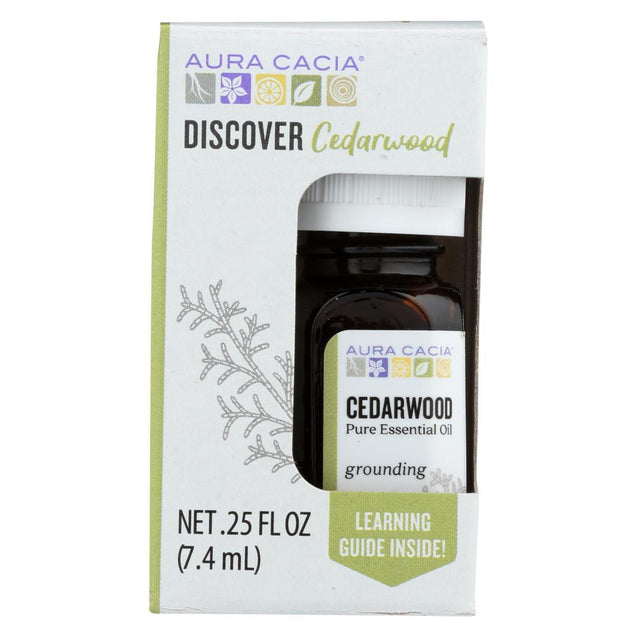 Aura Cacia - Discover Essential Oil - Cedarwood - Case Of 3-.25 Fl Oz. - RubertOrganics
