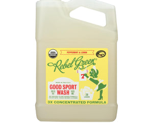 Rebel Green - Laundry Detergent Good Sport Wash - Lemon And Peppermint - Case Of 4 - 38 Fl Oz.