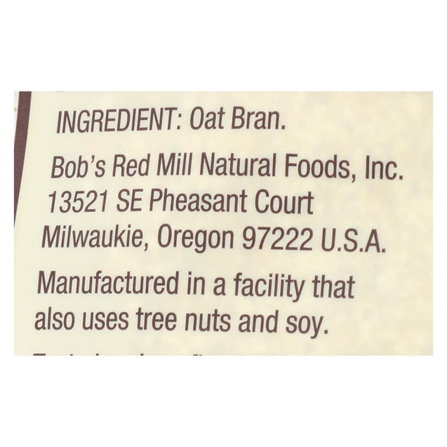 Bob's Red Mill - Oat Bran - Gluten Free - Case Of 4-16 Oz. - RubertOrganics