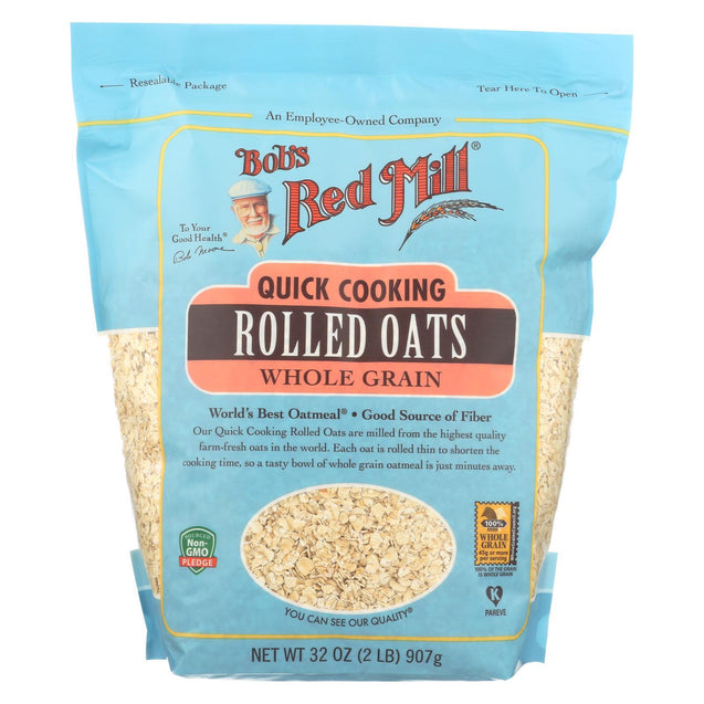 Bob's Red Mill - Quick Cooking Rolled Oats - Case Of 4-32 Oz. - RubertOrganics