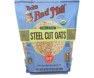 Bob's Red Mill - Organic Steel Cut Oats - Gluten Free - Case Of 4-24 Oz - RubertOrganics