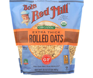 Bob's Red Mill - Organic Thick Rolled Oats - Gluten Free - Case Of 4-32 Oz - RubertOrganics