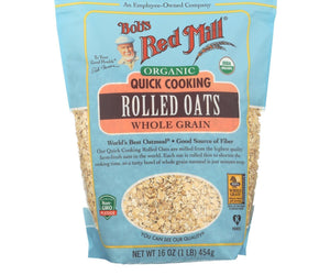 Bob's Red Mill - Oats - Organic Quick Cooking Rolled Oats - Whole Grain - Case Of 4 - 16 Oz. - RubertOrganics