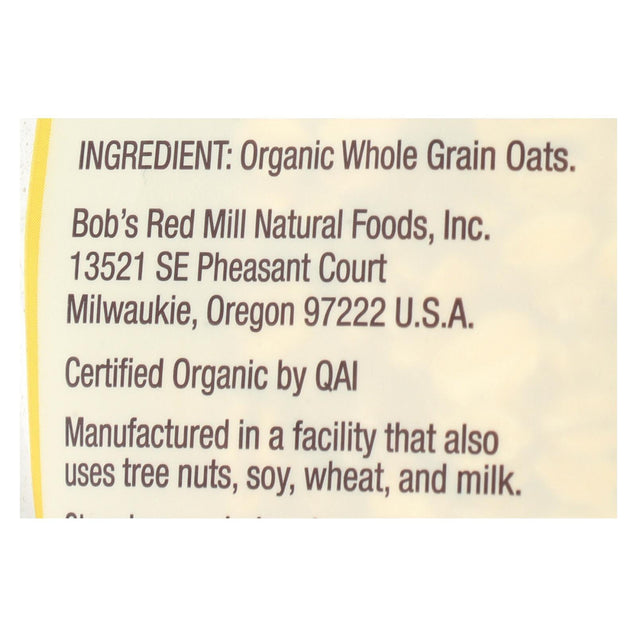Bob's Red Mill - Oats - Organic Extra Thick Rolled Oats - Whole Grain - Case Of 4 - 16 Oz. - RubertOrganics