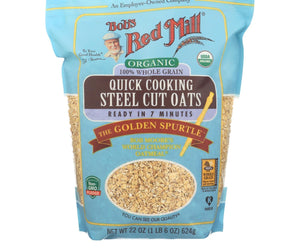 Bob's Red Mill - Oats - Organic Quick Cooking Steel Cut Oats - Case Of 4 - 22 Oz. - RubertOrganics