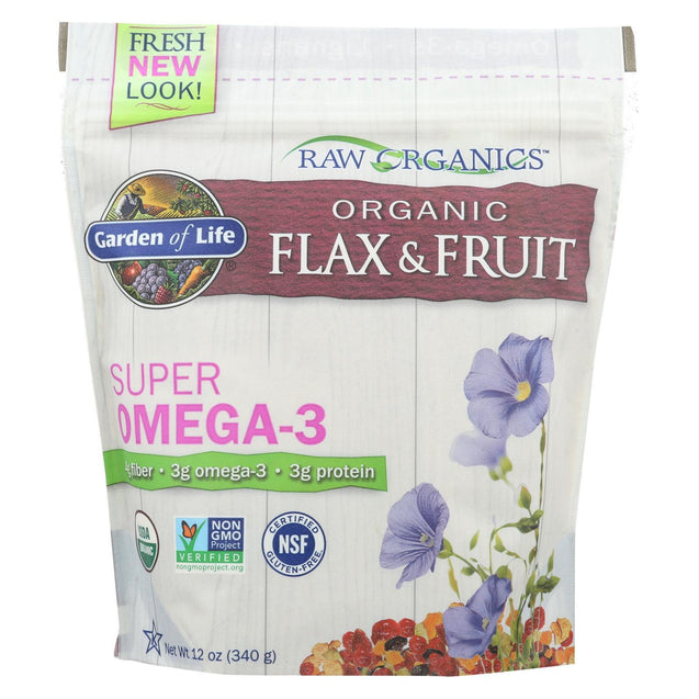 Garden Of Life - Raw Organics Flax And Fruit - 12 Oz - RubertOrganics