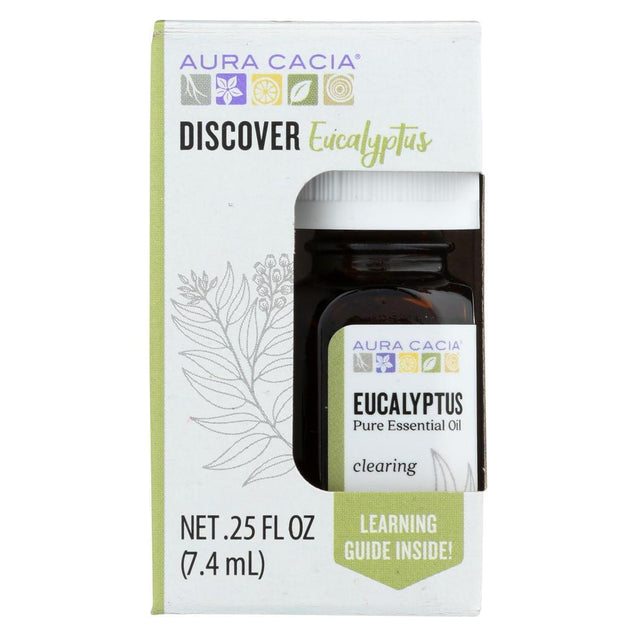 Aura Cacia - Discover Essential Oil - Eucalyptus - Case Of 3-.25 Fl Oz. - RubertOrganics