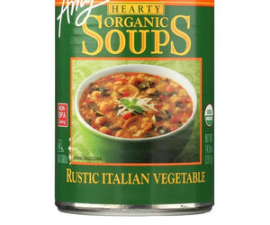 Amy's Soup Organic Hearty Rustic Italian Vegetable - Case Of 12 - 14 Oz - RubertOrganics