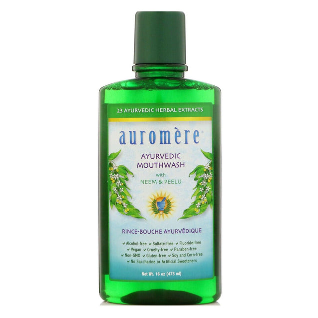 Auromere Mouthwash - Ayurvedic Mouthwash - Case Of 1 - 16 Oz. - RubertOrganics