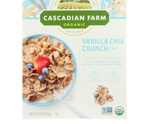 Cascadian Farm Organic Cereal - Vanilla Chia Crunch - Case Of 10 - 12.5 Oz - RubertOrganics